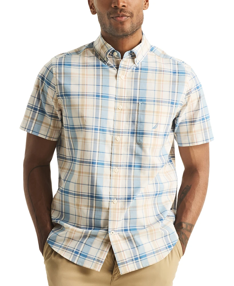 Nautica Men's Classic-Fit Stretch Plaid Button-Down Shirt