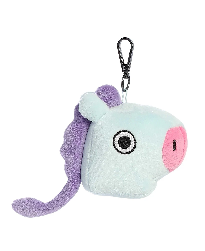 Aurora Mini Mang Keychain BT21 Lovable Plush Toy Blue 4"