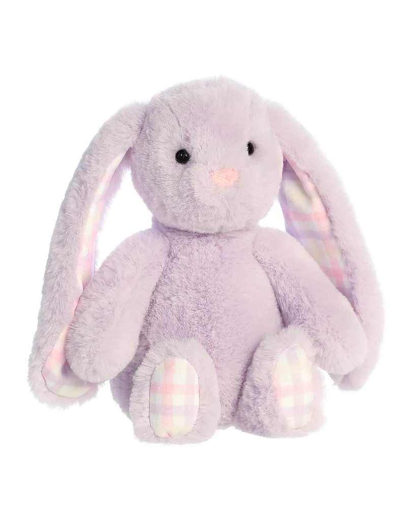 Aurora Small Gingham Bunny Spring Vibrant Plush Toy Lavender 9"