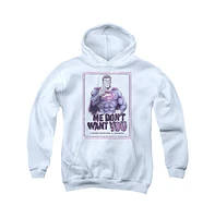 Superman Boys Youth Dont Want You Pull Over Hoodie / Hooded Sweatshirt