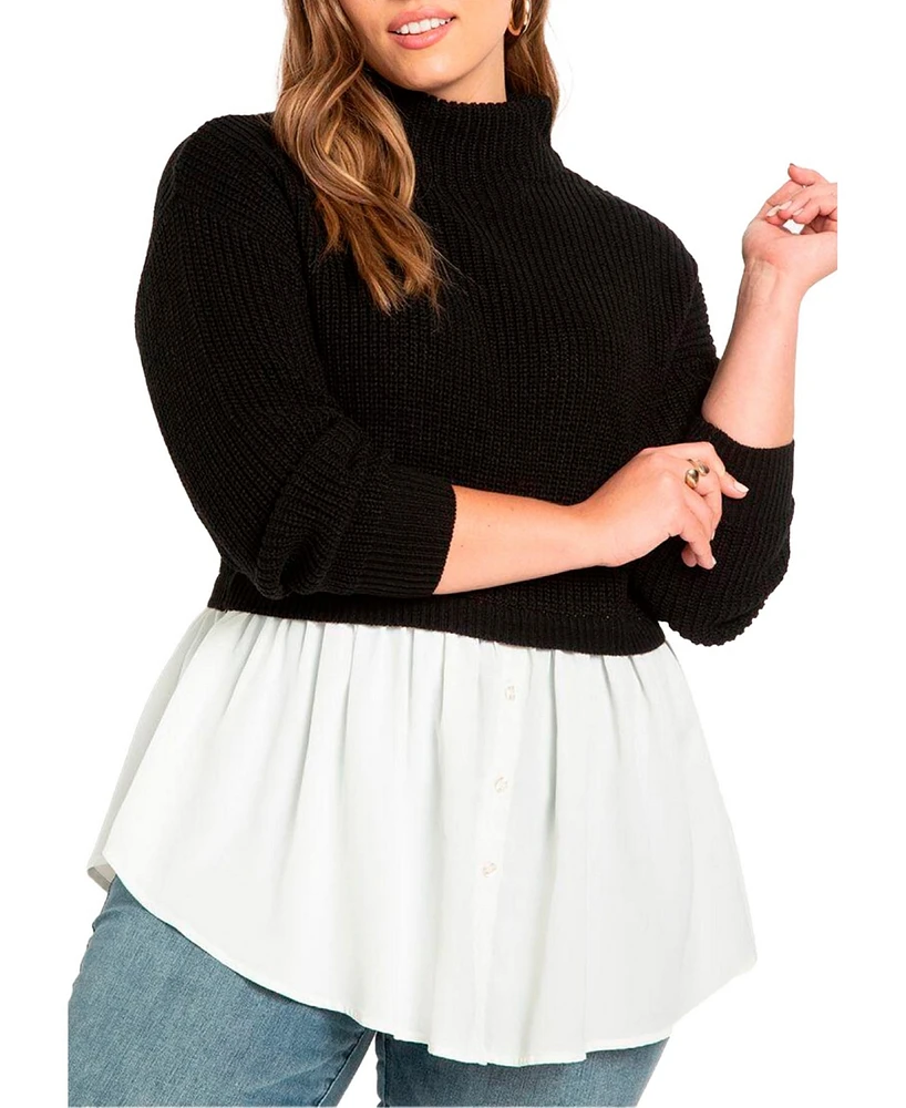 Eloquii Plus Twofer Skirted Sweater