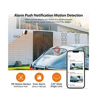 Z-edge 2 Packs 1080P Full Hd Wireless Smart Cameras with Solar Panels