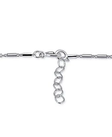 Giani Bernini Onyx Dangle Cylinder Link Ankle Bracelet in Sterling Silver, Created for Macy's