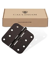 Cauldham 12 Pk 4" Interior Door Hinges 0.63" Radius Oil Rubbed Bronze