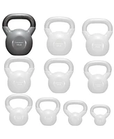 Philosophy Gym Vinyl Coated Cast Iron Kettlebell Weight, 50 lbs