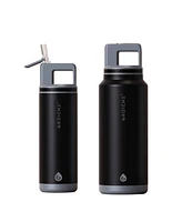 Grosche Alpine Flip 'N Sip Insulated Water Bottle with Straw 2pk 20 Oz + 40