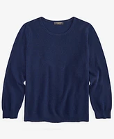 Charter Club Plus 100% Cashmere Crewneck Sweater, Created for Macy's