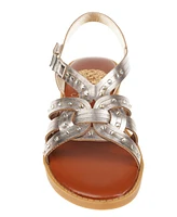 Vince Camuto Big Girl's Interwoven Sandal with Rhinestones Polyurethane Sandals