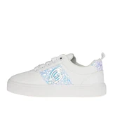 Bebe Big Girl's Low Profile Sneaker with Chunky Glitter Details Polyurethane Sneakers