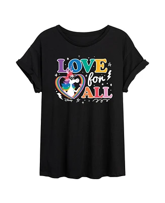 Hybrid Apparel Trendy Juniors Inside Out Pride Graphic Oversized Tee