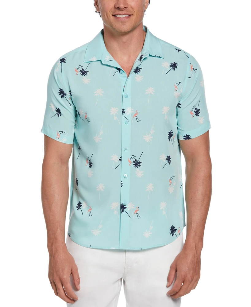 Cubavera Men's Flamingo-Print Shirt