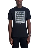 Karl Lagerfeld Paris Men's Multiplied Kocktail Karl Square Logo Graphic T-Shirt