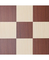 We Games Mahogany Stained Wooden Chess Board, Algebraic Notation, 21.25 in.