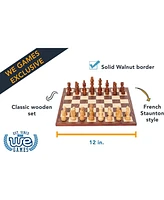 We Games Classic Staunton Wood Chess Set - 12 in. Board, 2.75 in. King