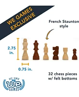 We Games Classic Staunton Wood Chess Set - 12 in. Board, 2.75 in. King