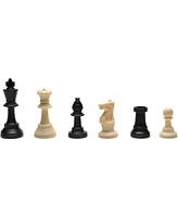 We Games Plastic Staunton Tournament Chess Pieces, 3.75 in King