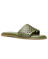 Michael Michael Kors Women's Saylor Perforated Slide Sandals