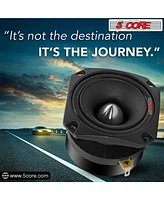 5 Core 3.5" Super Tweeter 2Pack • 300W Rms 1000W Pmpo Combined • 4 Ohm • Titanium Bullet w 1 inch Voice Coil • 106 dB Sens