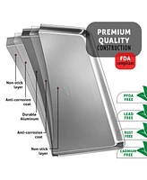 Non-stick Aluminum Baking Sheet - Half Sheet 18” x 13” x 1" - 12 Pack