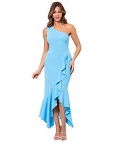 Xscape Women's One-Shoulder High-Low Dress