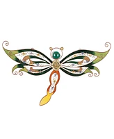 Fc Design Green Dragonfly with Copper Gem Wall Plaque Decor Home Decor Perfect Gift for House Warming, Holidays and Birthdays