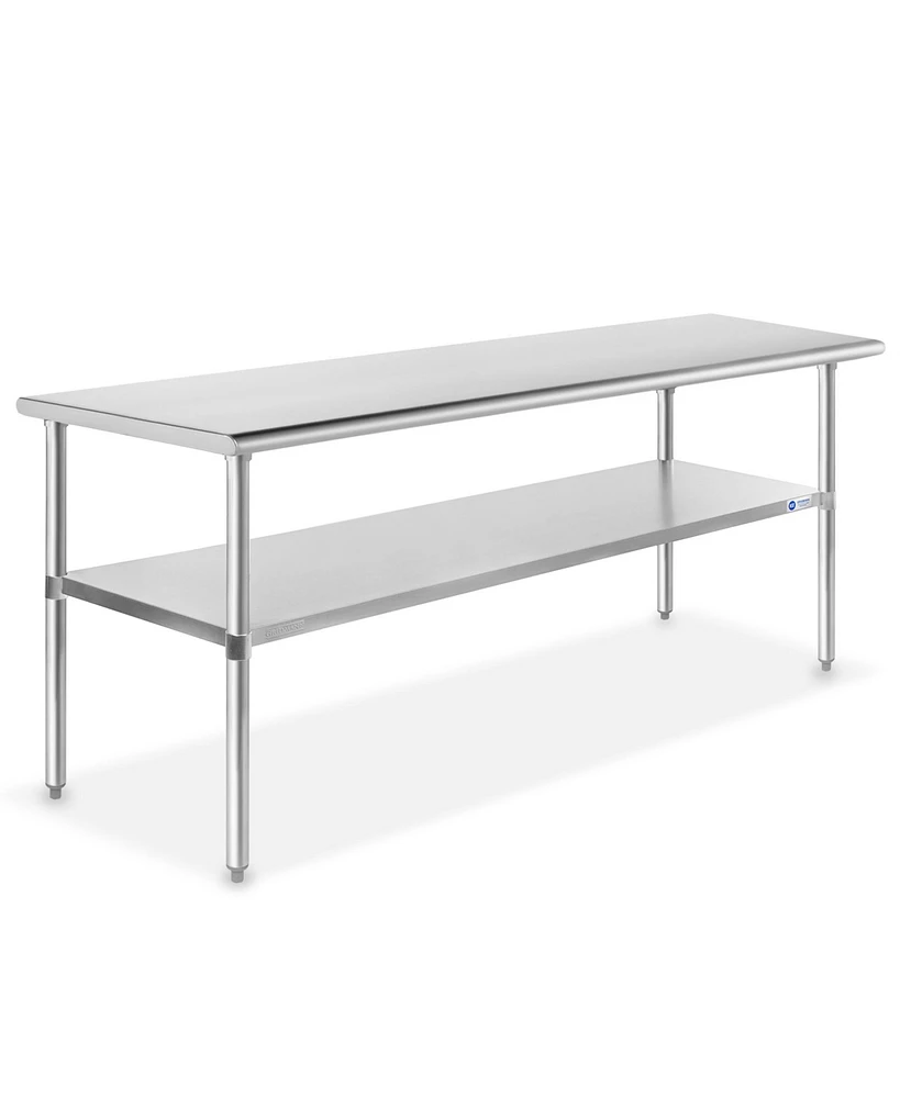 Gridmann 60 x 30 Inch Stainless Steel Table w/ Undershelf, Nsf Commercial Kitchen Work & Prep Table