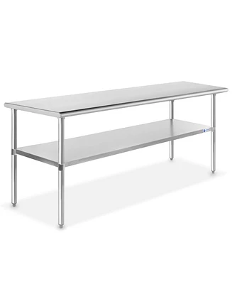 Gridmann 60 x 30 Inch Stainless Steel Table w/ Undershelf, Nsf Commercial Kitchen Work & Prep Table