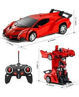 Sugift 1/18 Scale Transforming Sports Car Toys Rc Car