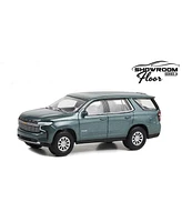 Greenlight 1/64 Chevrolet Tahoe Premier, Evergreen Gray, Showroom Floor