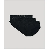 Pact Women's Lace Waist Brief 3-Pack