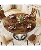 Tribesigns Round Dining Table for 4-6 People, 47