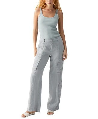 Sanctuary Women's Doheny High-Rise Wide-Leg Cargo Pants