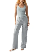 Sanctuary Women's Doheny High-Rise Wide-Leg Cargo Pants