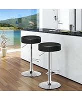 Sugift Set of 2 Adjustable Swivel Round Bar Stool Pub Chairs