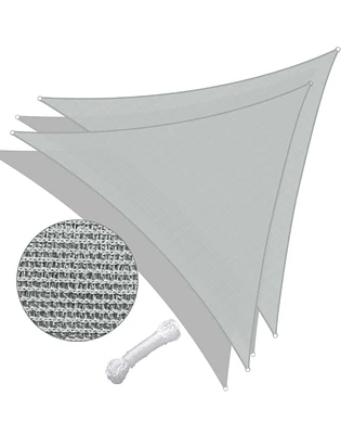 Yescom 2 Pack Ft 97% Uv Block Triangle Sun Shade Sail Canopy Cover Net for Poolside