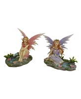 Fc Design 4.5"W 2-pc Fairy by the Pond Figurine Set Decoration Home Decor Perfect Gift for House Warming, Holidays and Birthdays