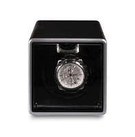 Diamond2Deal Rotations Black Metal Velveteen Lined Single Watch Winder