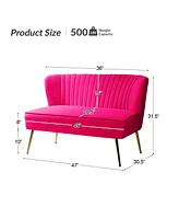 Delicia Contemporary Tufted Back Loveseat