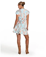 Belle & Bloom Women's Love Shack Mini Wrap Dress