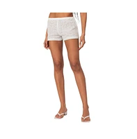 Edikted Women's Jael Eyelet Shorts