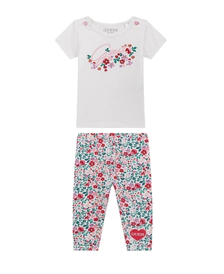 Guess Baby Girl Short Sleeve T-Shirt and Legging Set