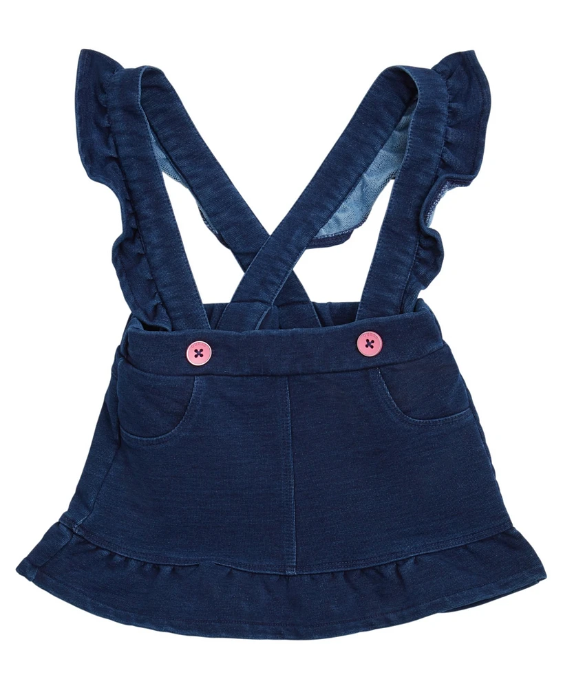 Guess Baby Girl Bodysuit and Knit Denim Skirtall Set