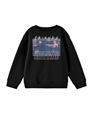 Friends Boys Tv Show Stick To The Routine Black Long Sleeve Shirt