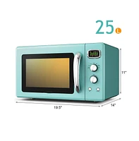 Sugift 0.9 Cu.ft Retro Countertop Compact Microwave Oven