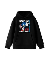 Sonic The Hedgehog Boys Let's Go Since 1991 Black Sweatshirt