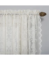 No. 918 Ariella Floral Lace Sheer Rod Pocket Curtain Panel