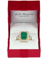 Brasilica by Effy Emerald (2-1/5 ct. t.w.) & Diamond (1/2 Ring 14k White Gold Yellow