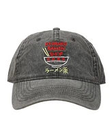 Naruto Men's Shippuden Ichiraku Ramen Shop Adult Black Pigment Dye Wash Baseball Cap