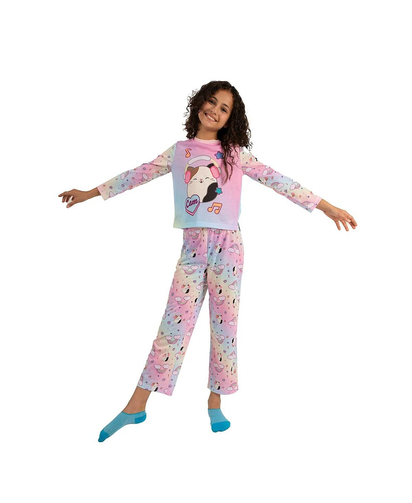 Squishmallows Girls Cam the Cat 2-Piece Sleepwear Pajama Set