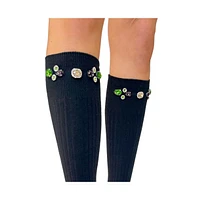 Stems Women's Crystal Cuff Knee Socks